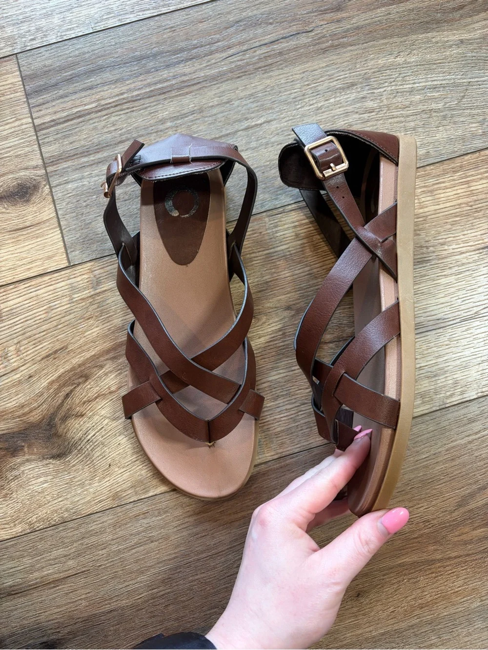 Journee Collection Ziporah Strappy gladiator-style Vegan-Leather Sandals